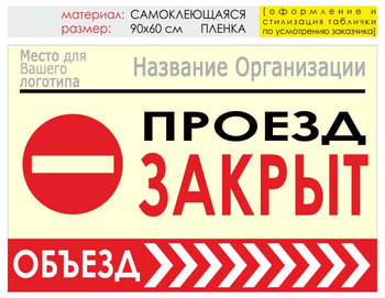 Информационный щит "объезд справа" (пленка, 90х60 см) t13 - Охрана труда на строительных площадках - Информационные щиты - Магазин охраны труда ИЗО Стиль